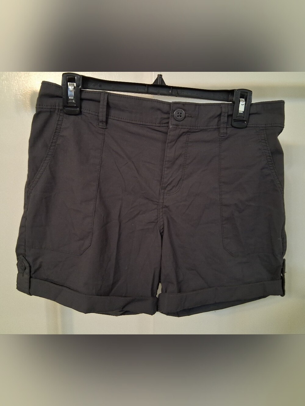 Sanctuary Gray Rolled-Hem Bermuda Shorts Size Small